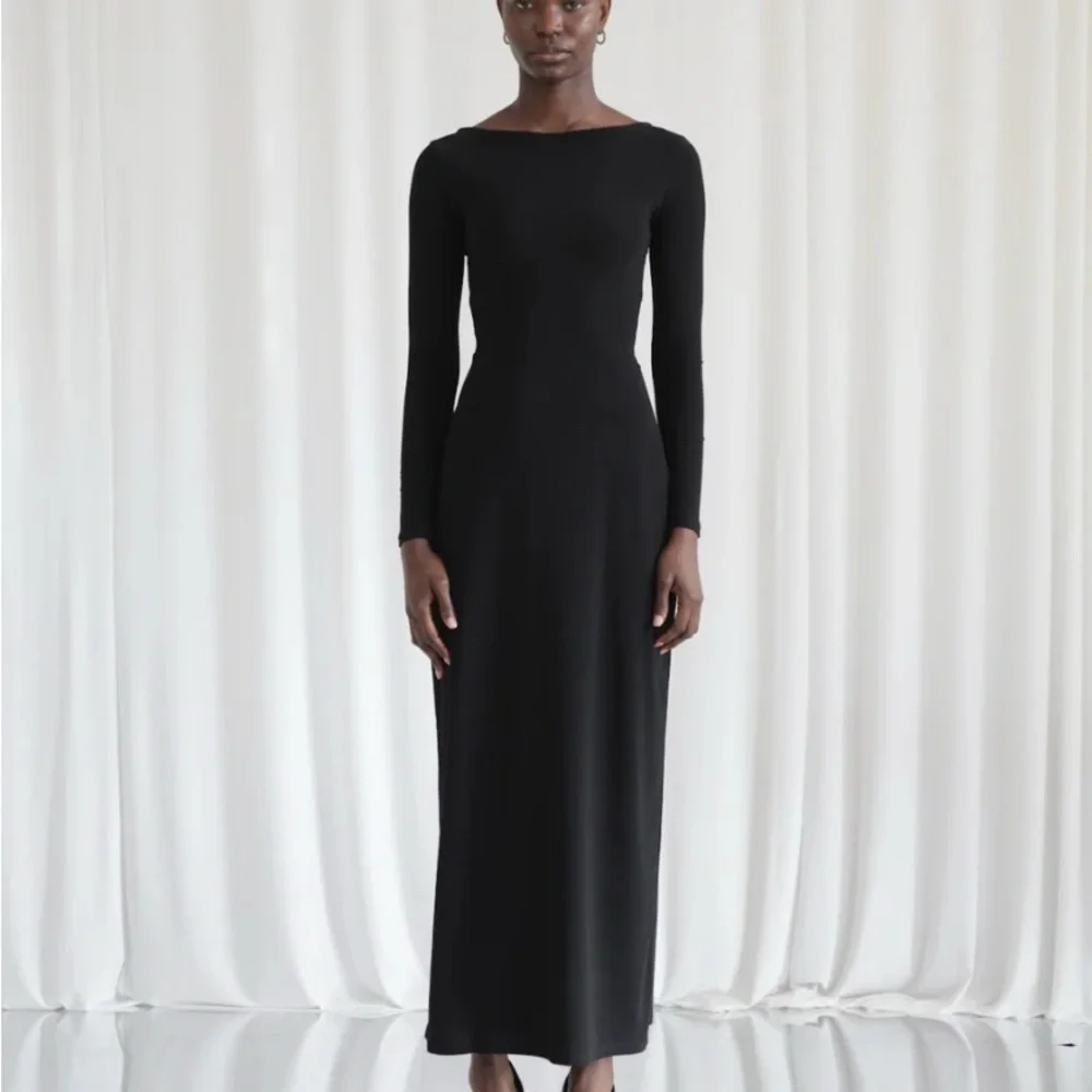 AYM Studio NEW Walter Reversible Maxi Dress Black Medium - Picture 2 of 13